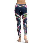 Floral Heart Shaped Leggings
