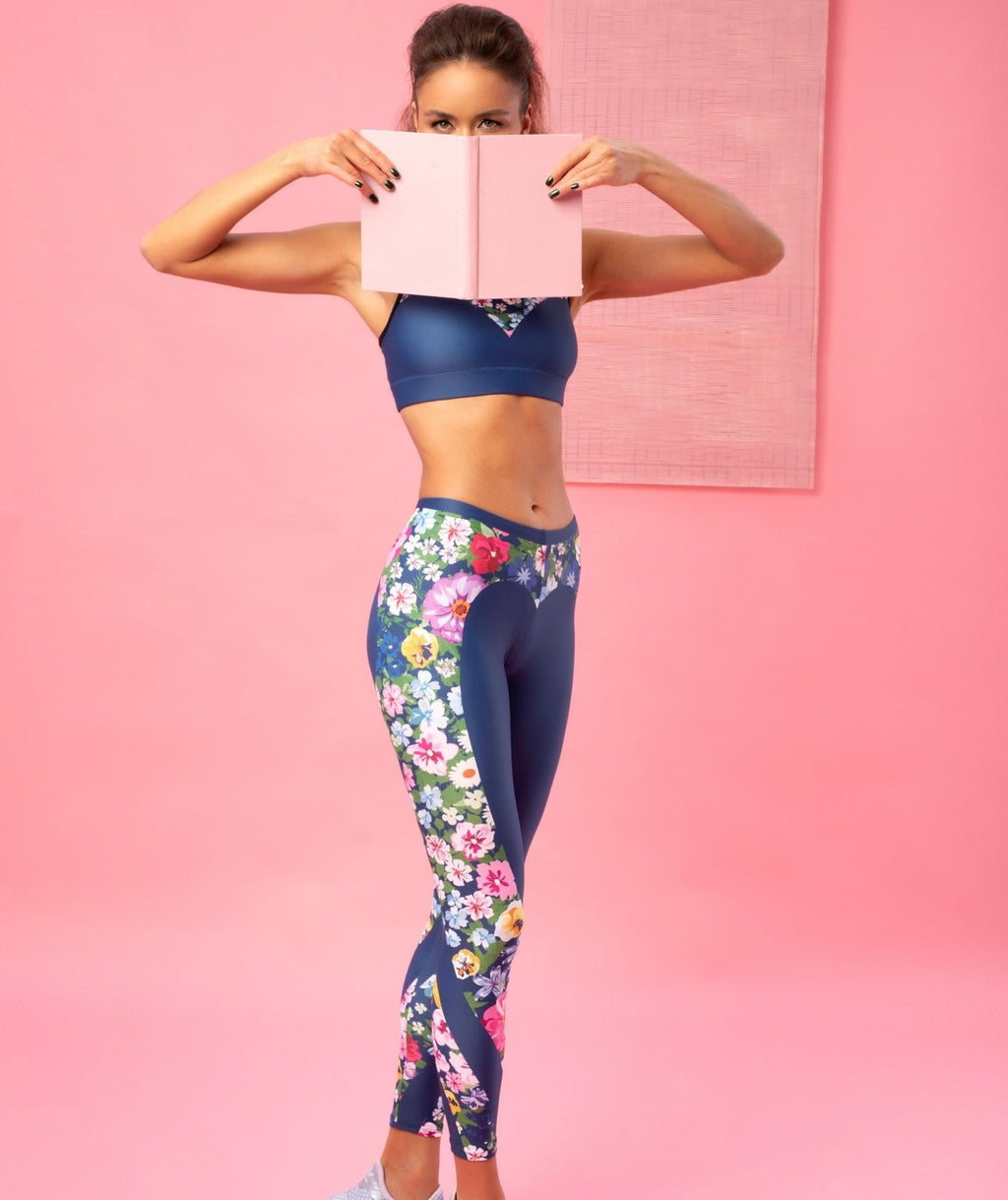 Floral Heart Shaped Leggings