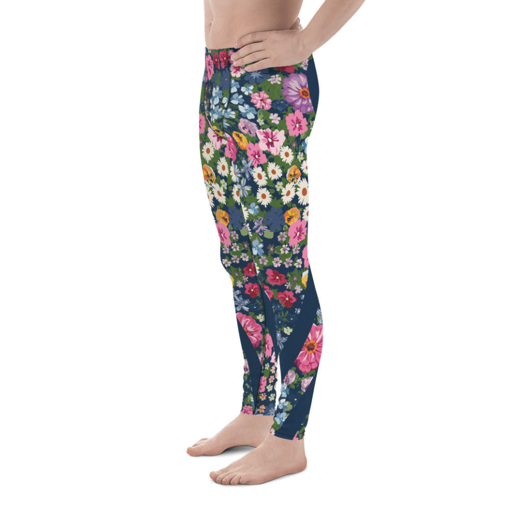 Floral Heart Shaped Men's Leggings