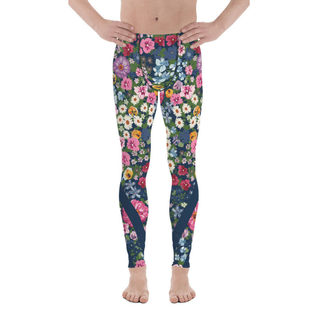 Floral Heart Shaped Men's Leggings