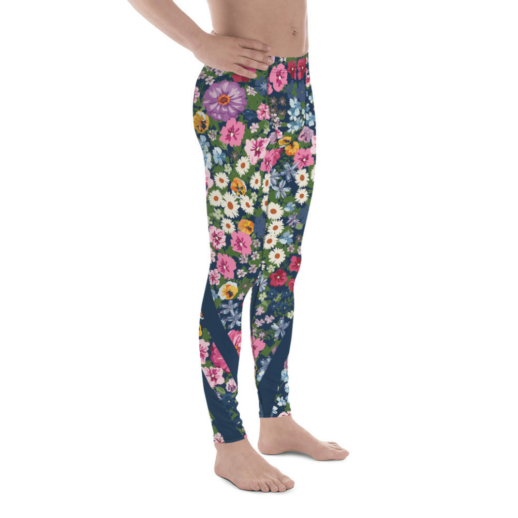 Floral Heart Shaped Men's Leggings