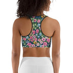 Floral Heart Shaped Sports Bra