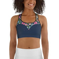 Floral Heart Shaped Sports Bra