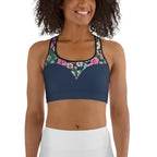Floral Heart Shaped Sports Bra