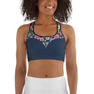 Floral Heart Shaped Sports Bra