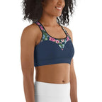 Floral Heart Shaped Sports Bra