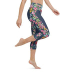 Floral Heart Shaped Yoga Capris