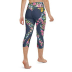 Floral Heart Shaped Yoga Capris