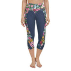 Floral Heart Shaped Yoga Capris