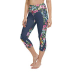 Floral Heart Shaped Yoga Capris