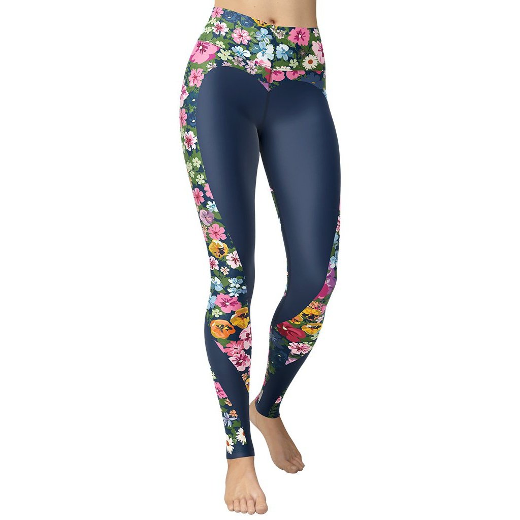 Floral Heart Shaped Yoga Leggings