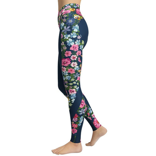 Floral Heart Shaped Yoga Leggings