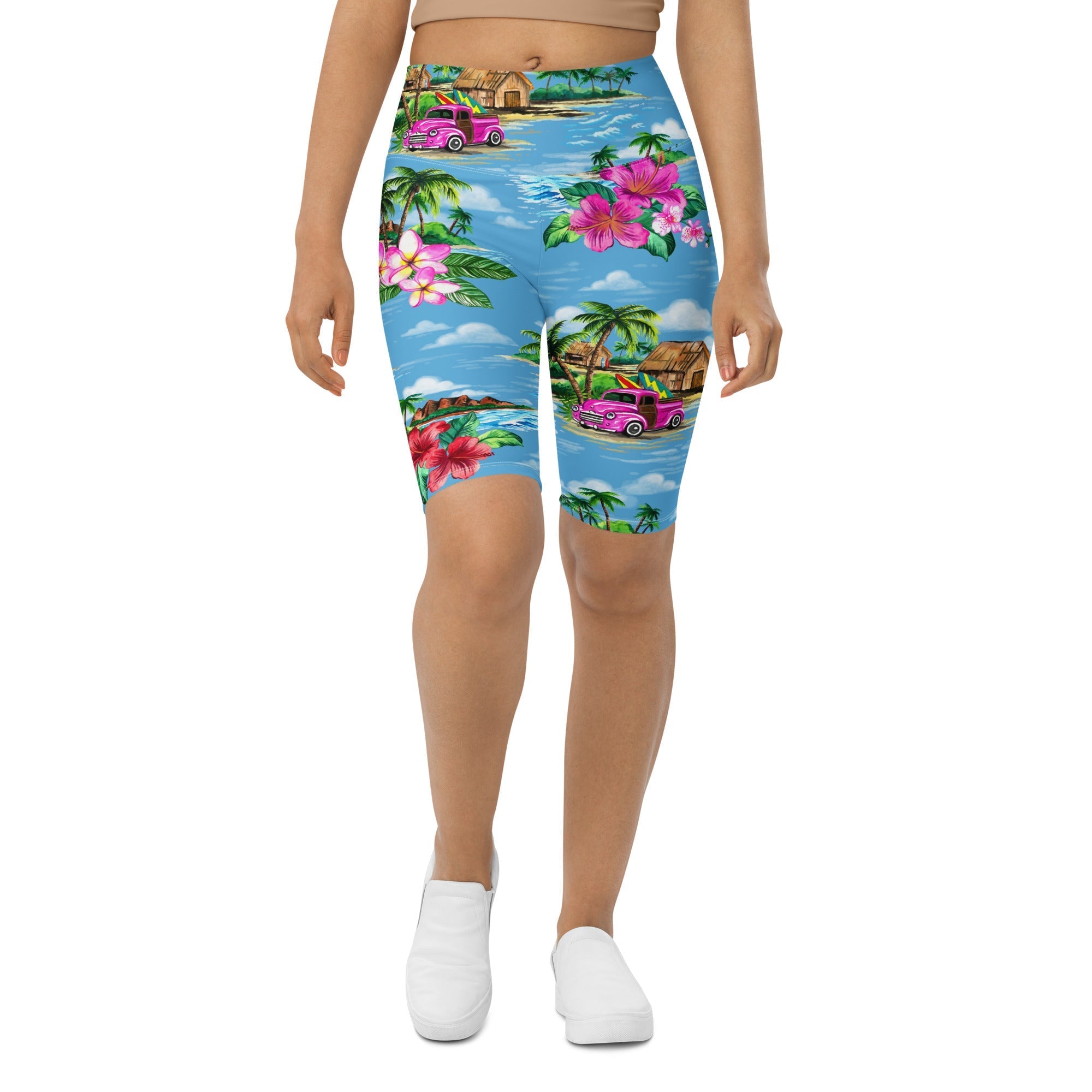 Floral Island Biker Shorts