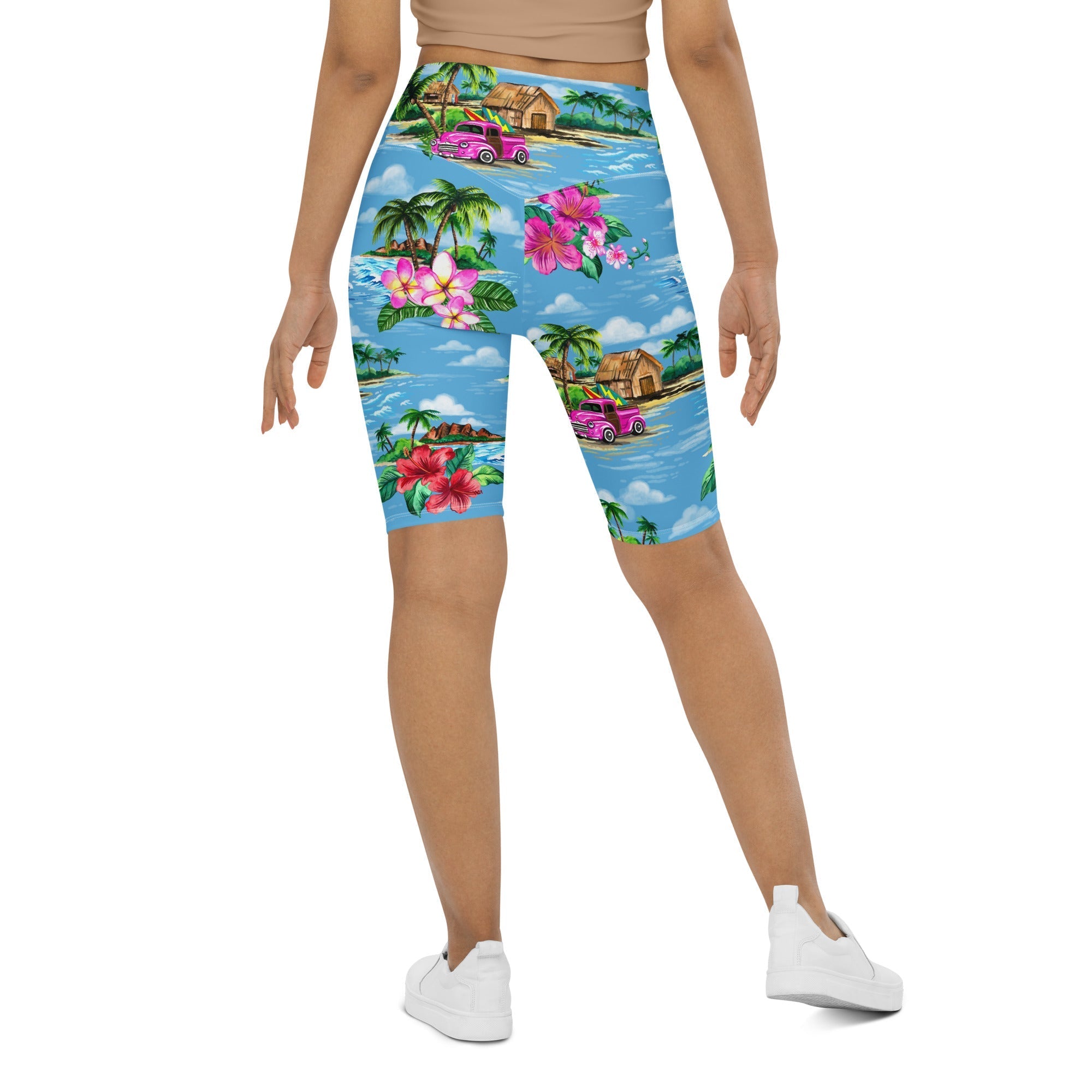 Floral Island Biker Shorts