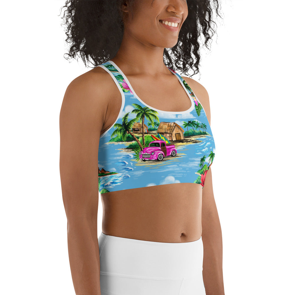 Floral Island Sports Bra