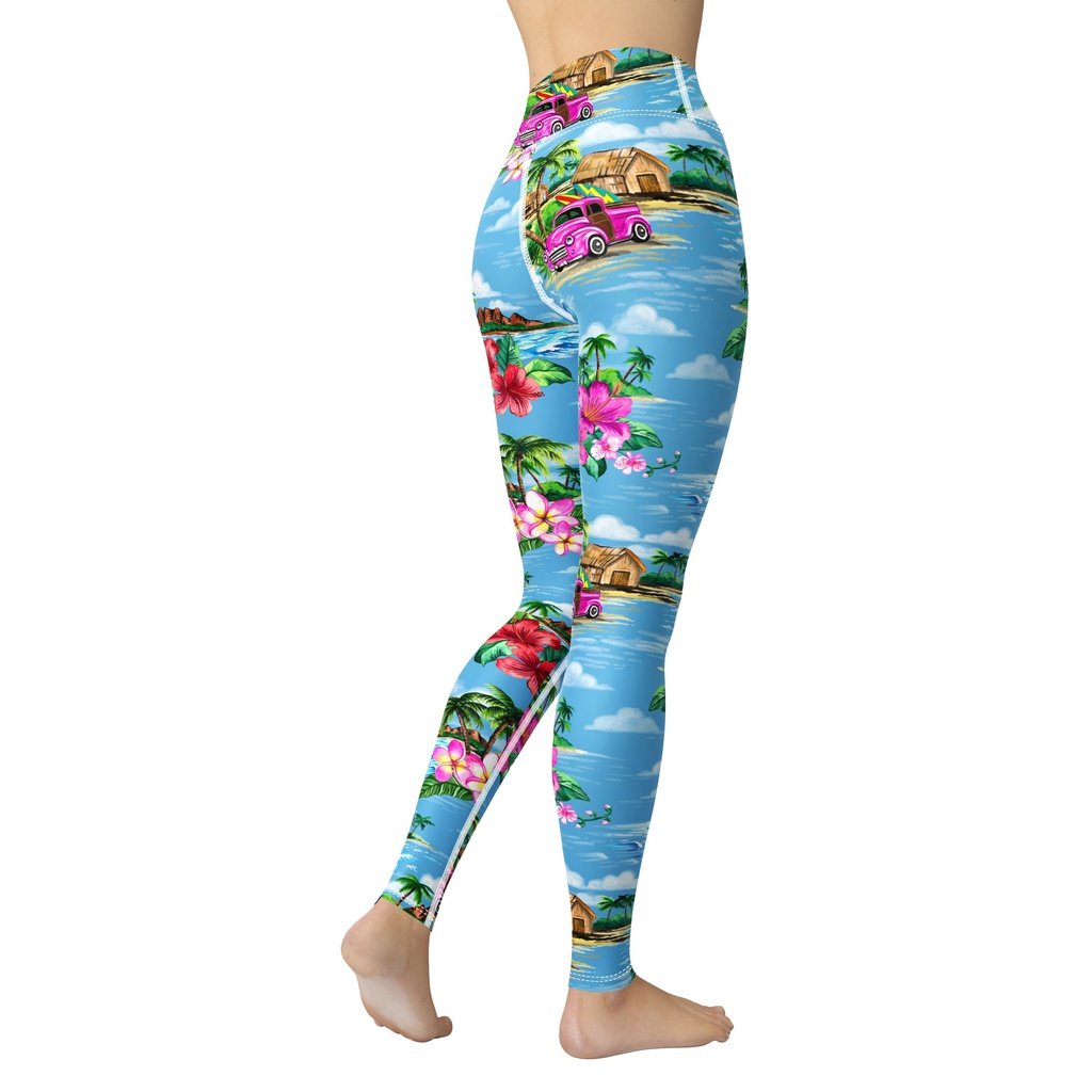 Floral Island Yoga Leggings