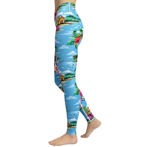 Floral Island Yoga Leggings