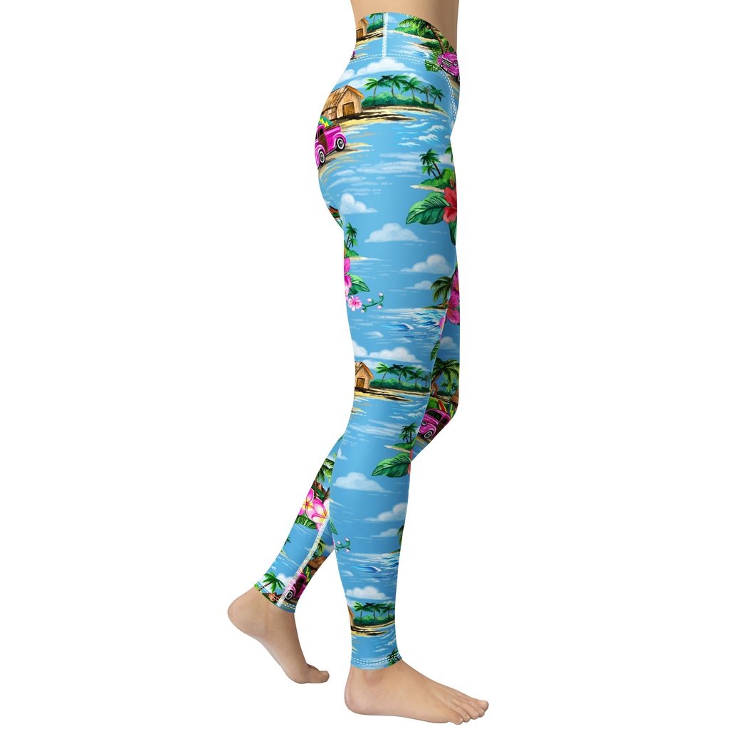 Floral Island Yoga Leggings