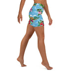 Floral Island Yoga Shorts