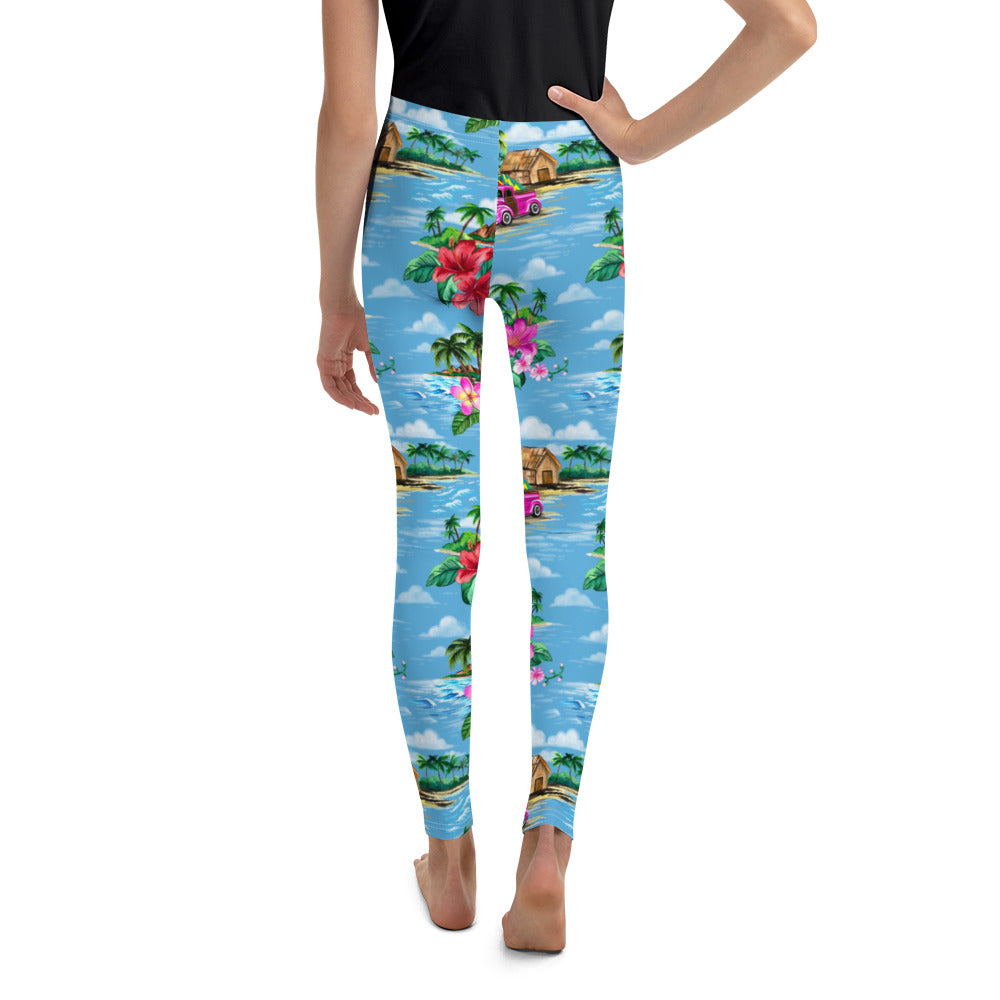 Floral Island Youth Leggings