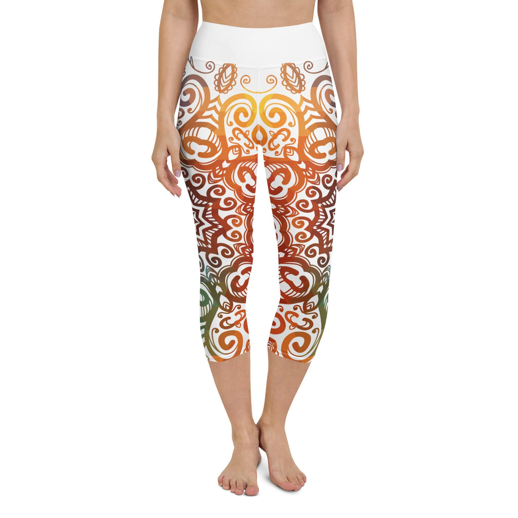 Floral Ornament Yoga Capris