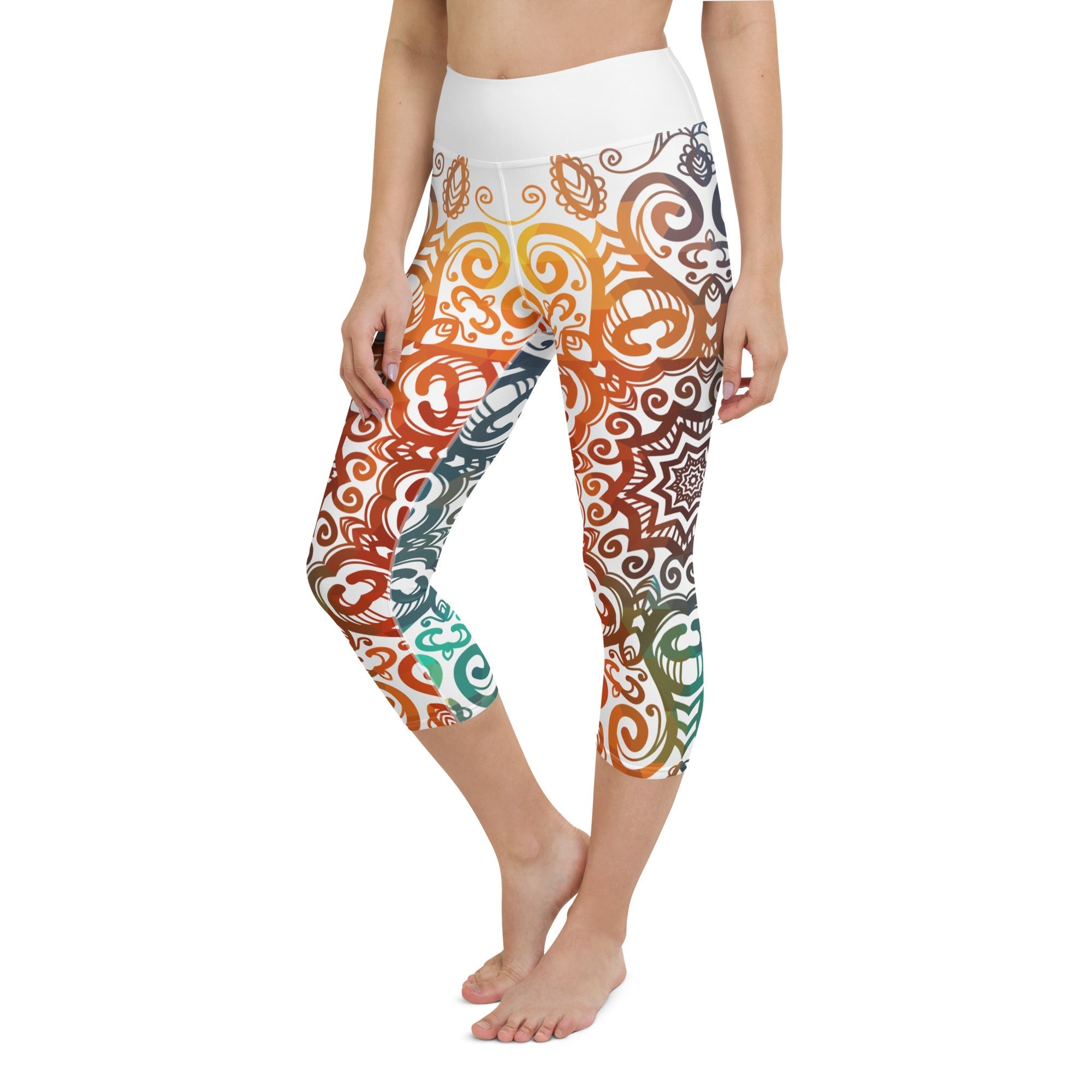 Floral Ornament Yoga Capris
