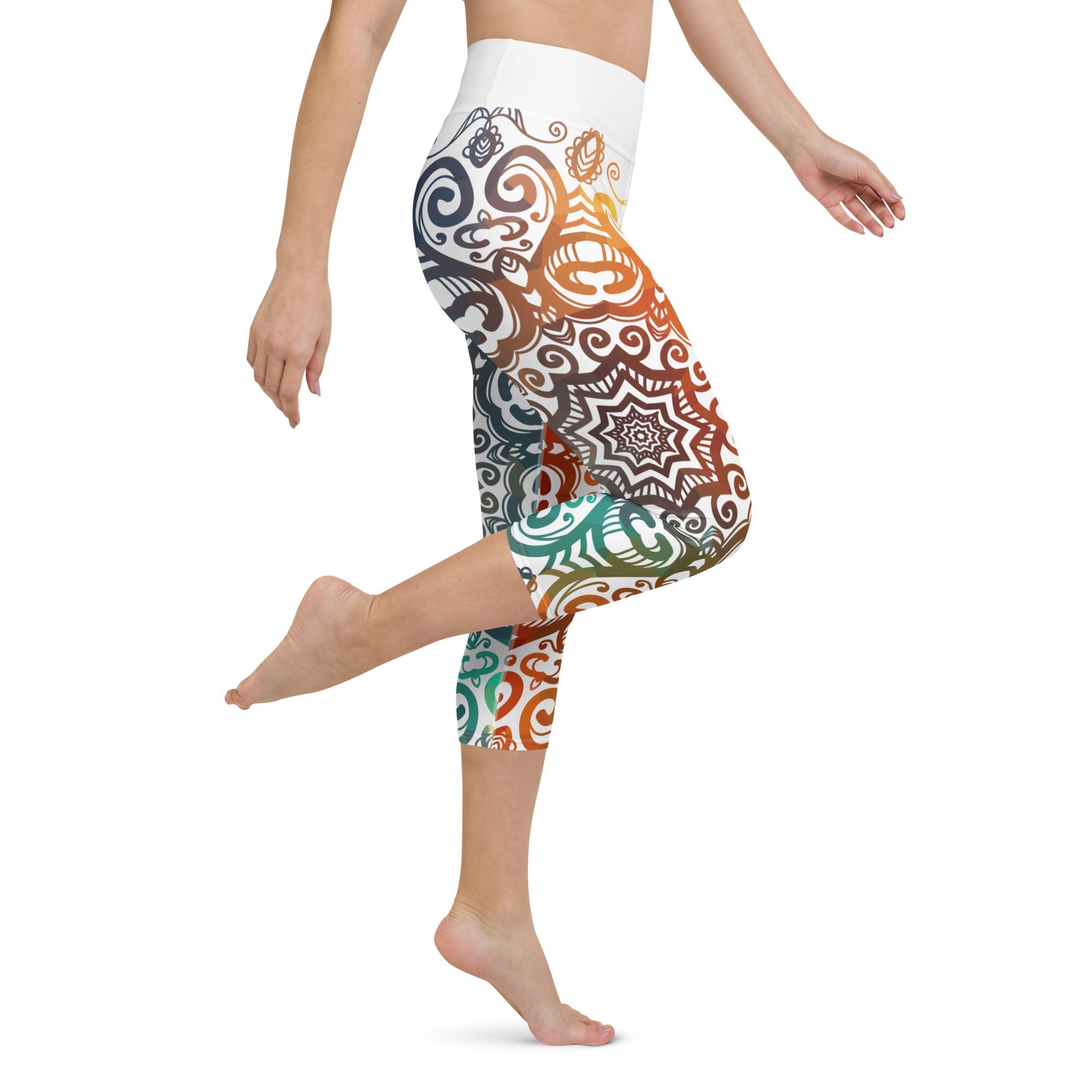 Floral Ornament Yoga Capris