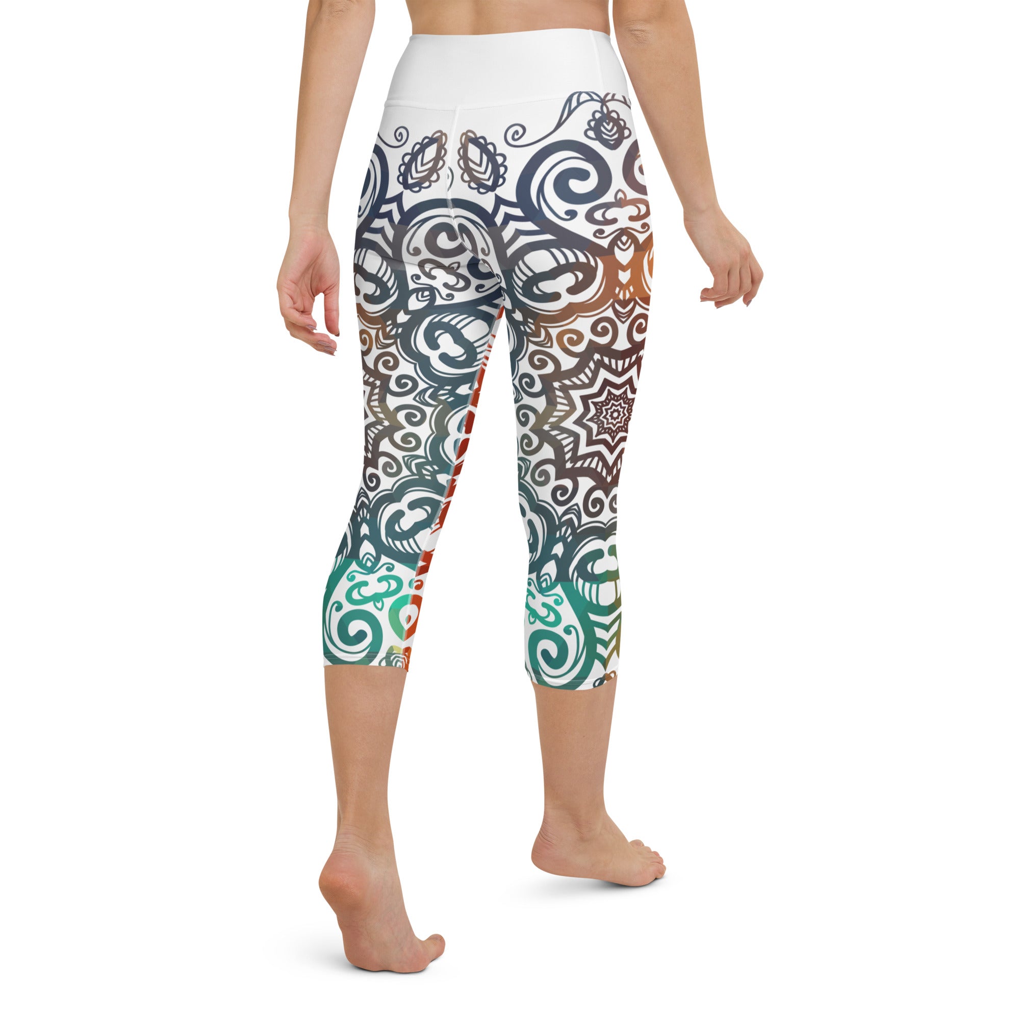 Floral Ornament Yoga Capris