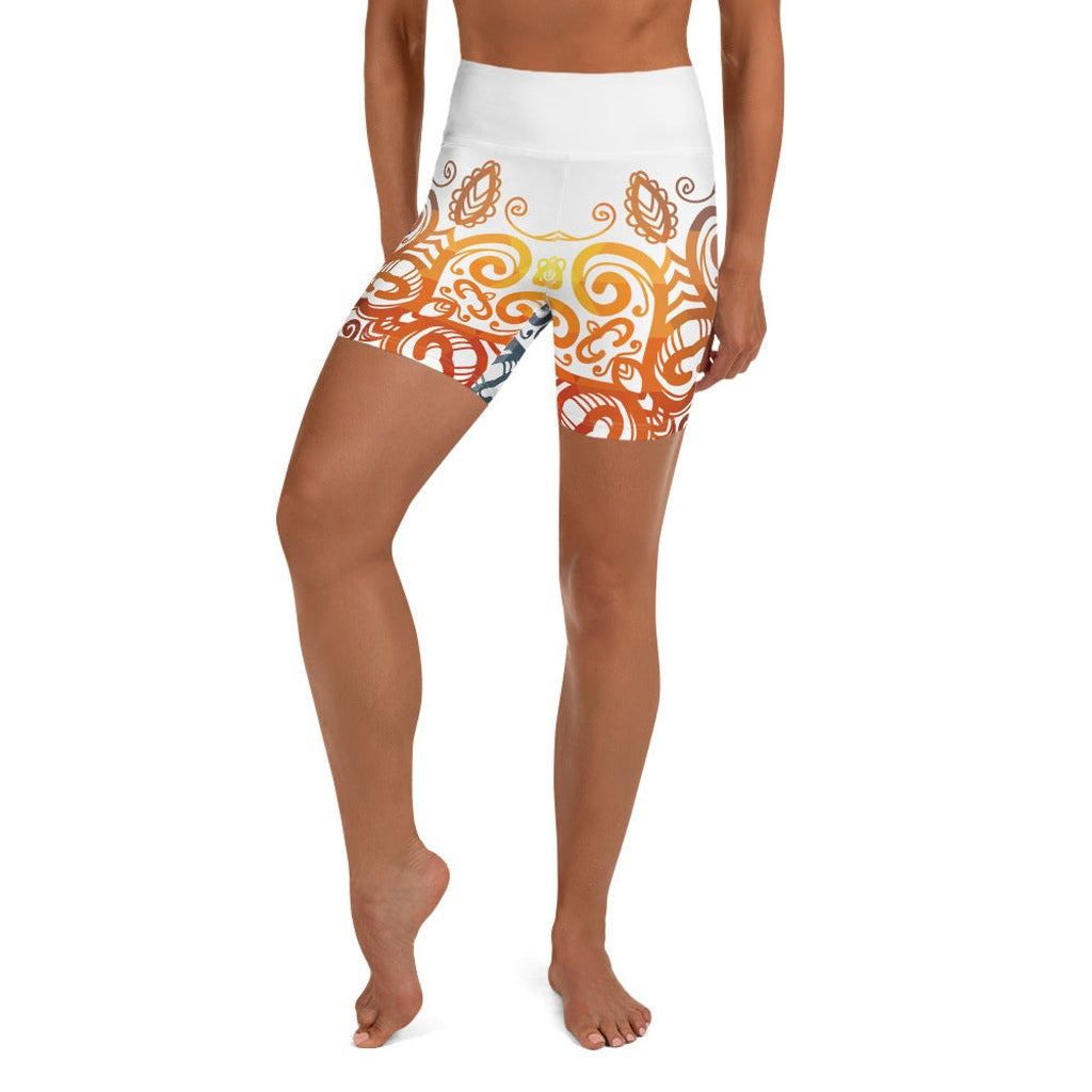 Floral Ornament Yoga Shorts