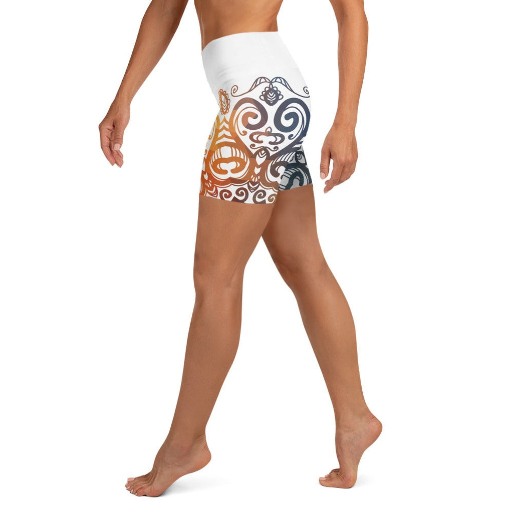Floral Ornament Yoga Shorts