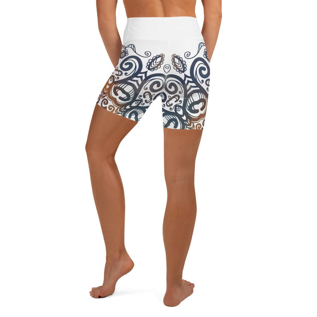 Floral Ornament Yoga Shorts