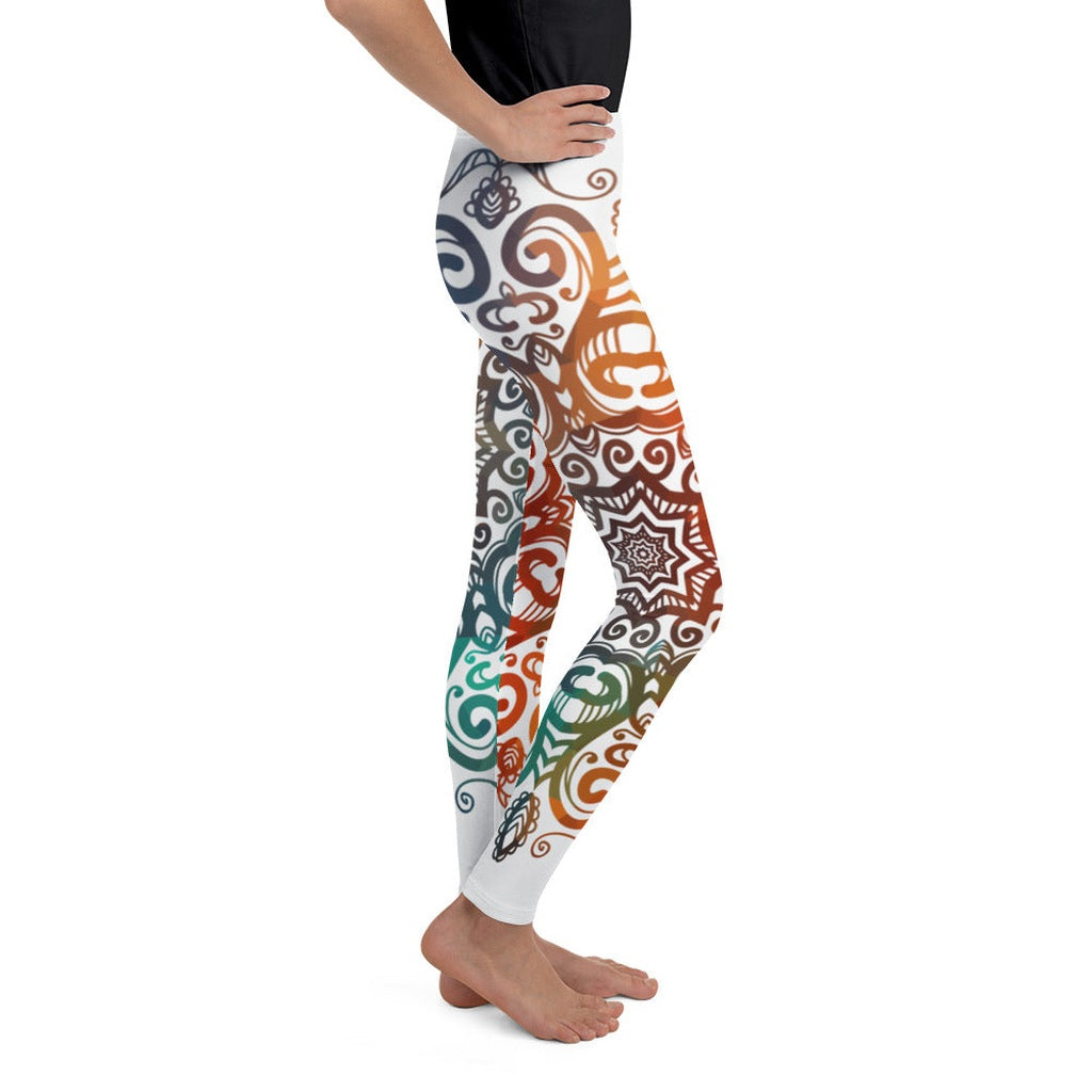 Floral Ornament Youth Leggings