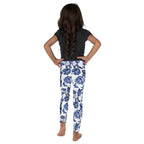Floral Porcelain Cats Kid's Leggings