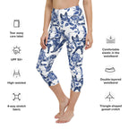 Floral Porcelain Cats Yoga Capris