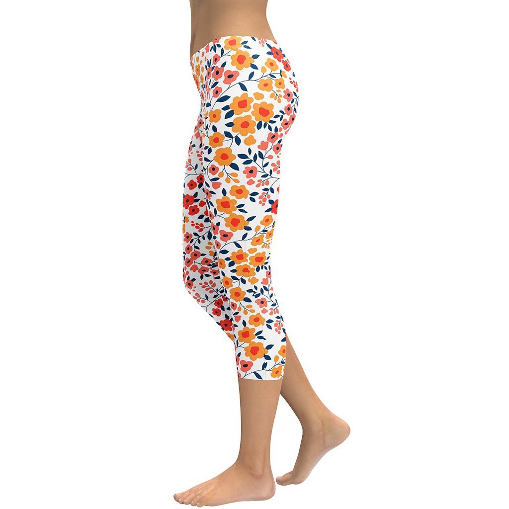 Floral Warmth Capris