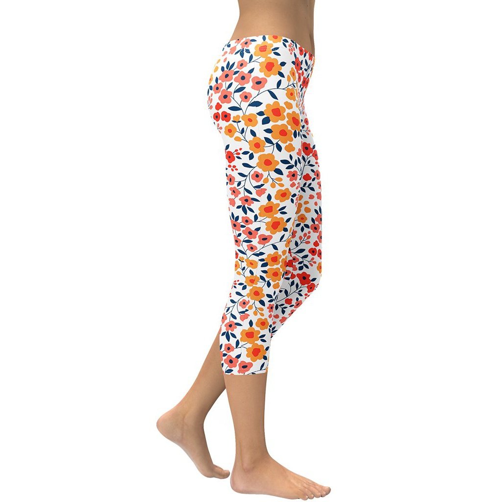 Floral Warmth Capris