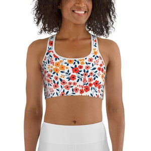 Floral Warmth Sports Bra