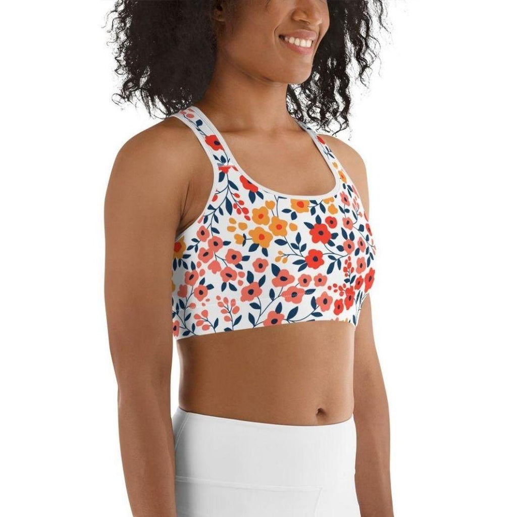 Floral Warmth Sports Bra
