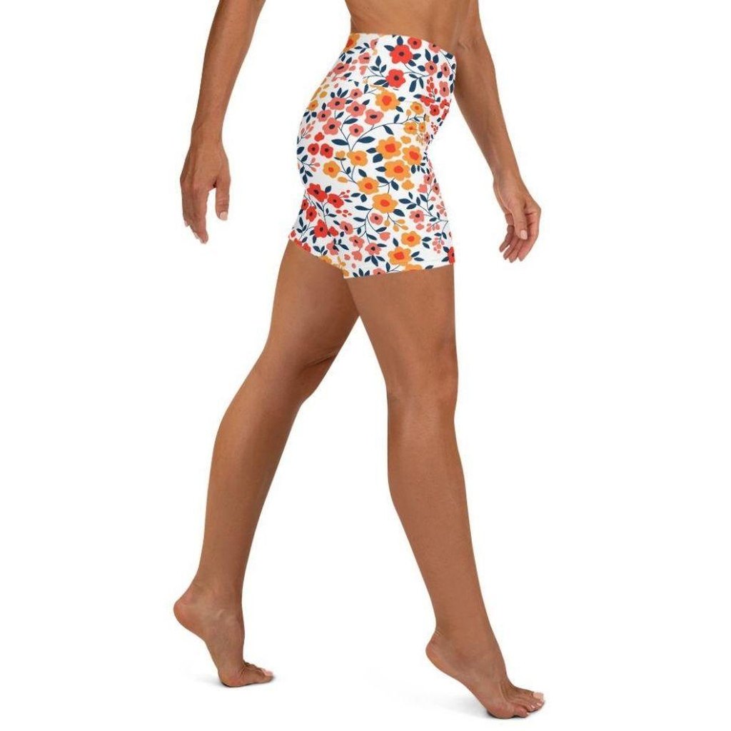 Floral Warmth Yoga Shorts