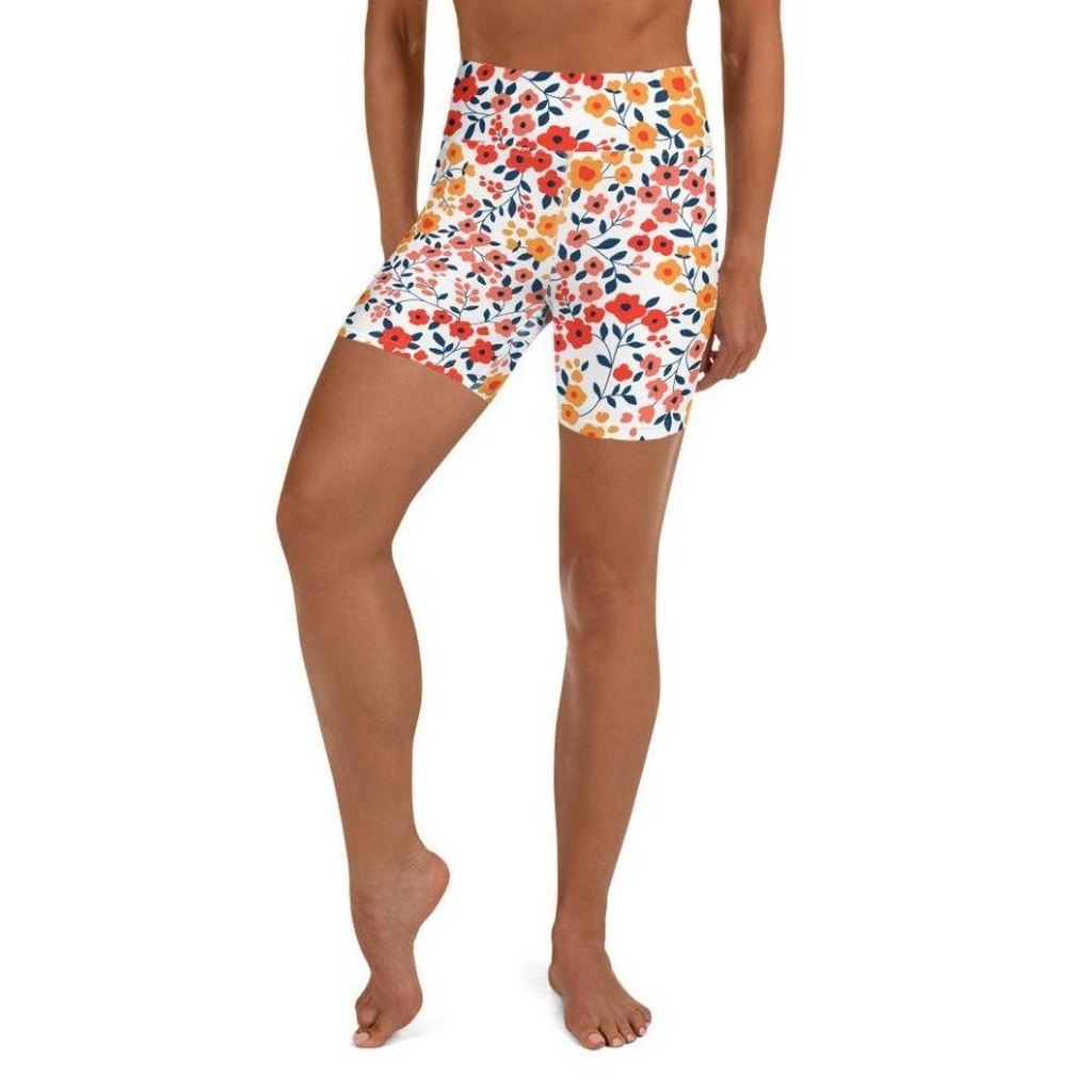 Floral Warmth Yoga Shorts