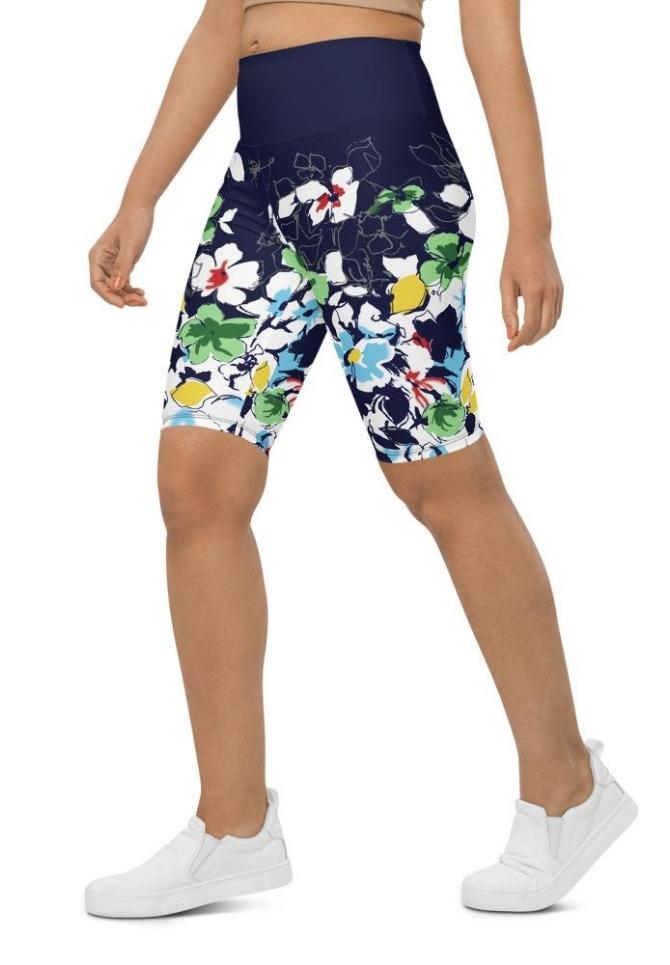 Floral cycling online shorts