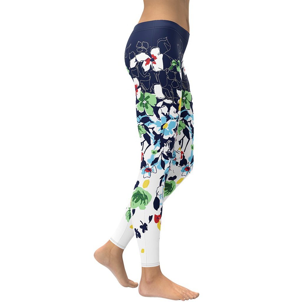 Flower Drawings Leggings