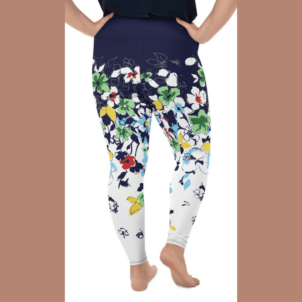 Flower Drawings Plus Size Leggings