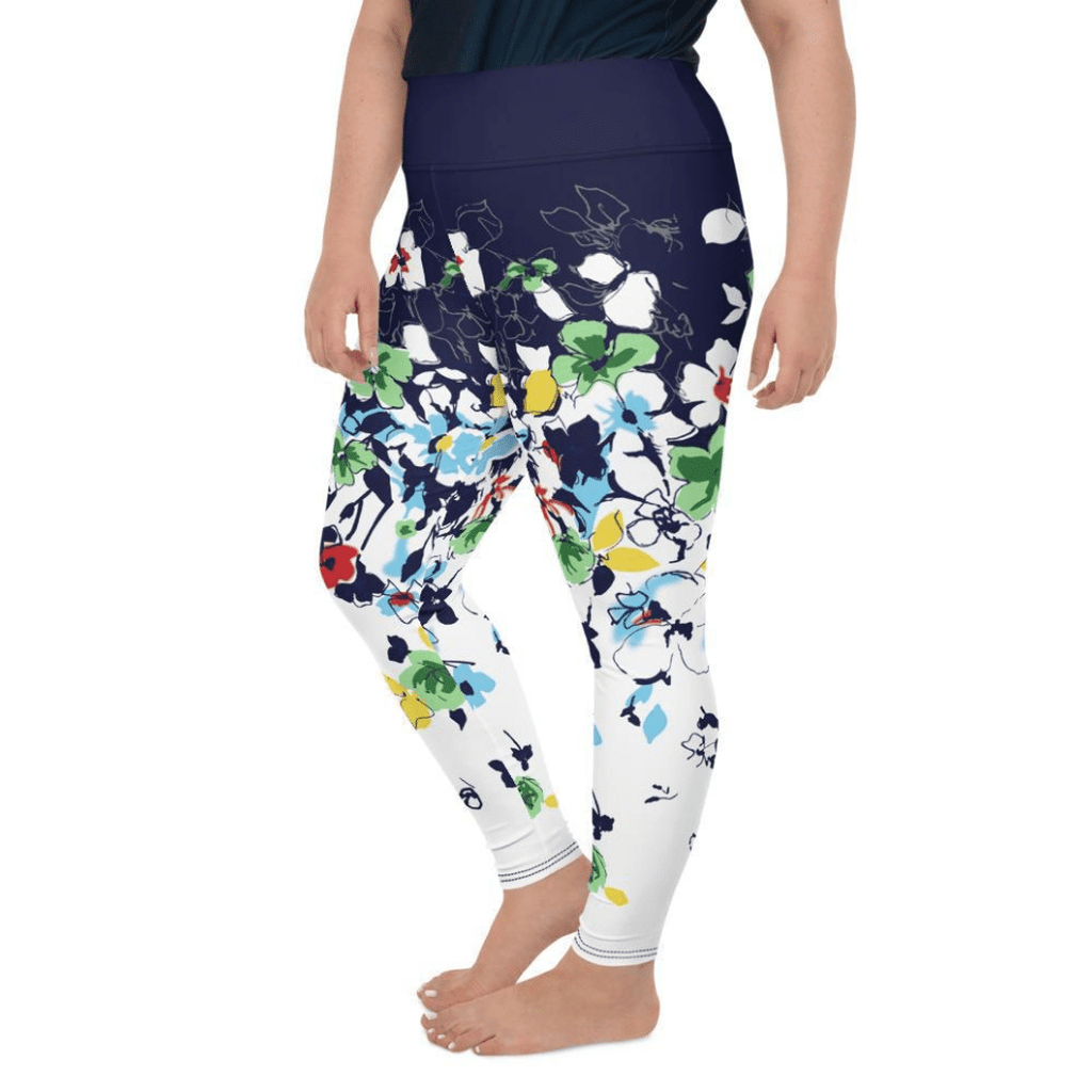 Flower Drawings Plus Size Leggings