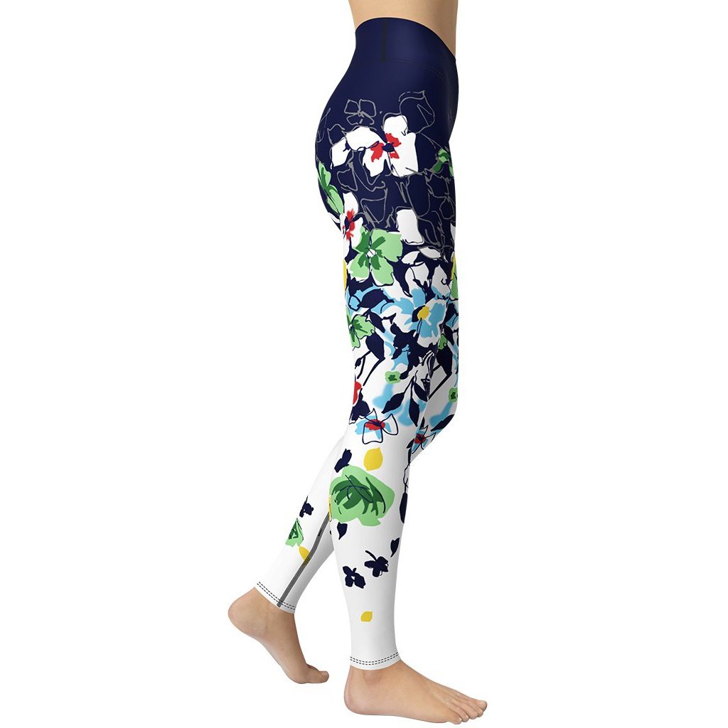 Flower Drawings Yoga Leggings