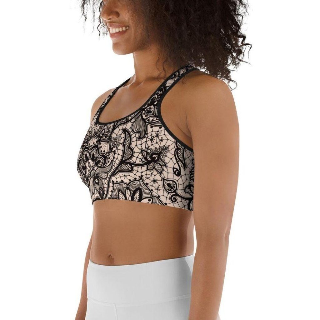 Flower Lace Sports Bra