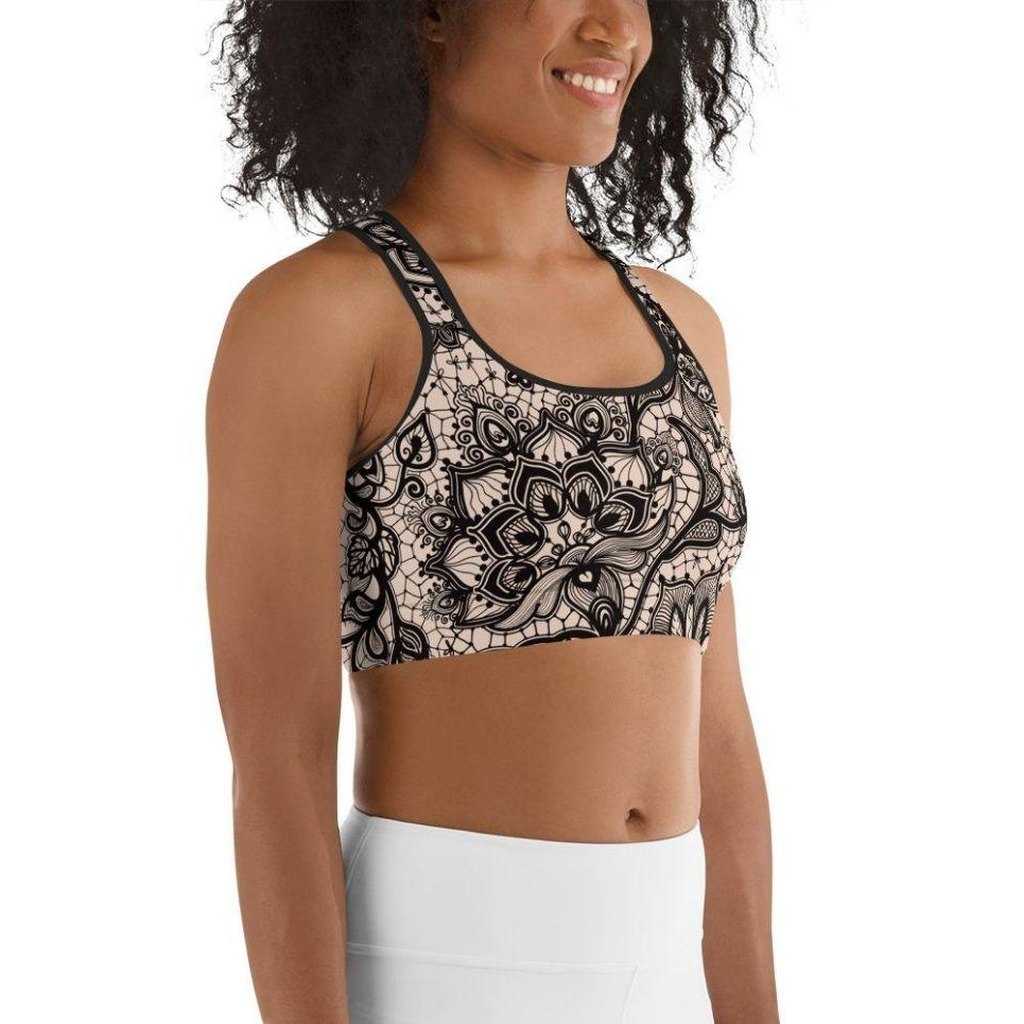 Flower Lace Sports Bra