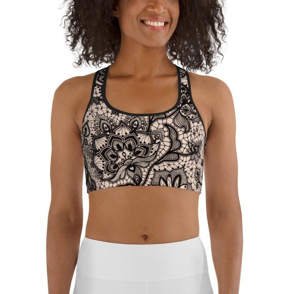 Flower Lace Sports Bra