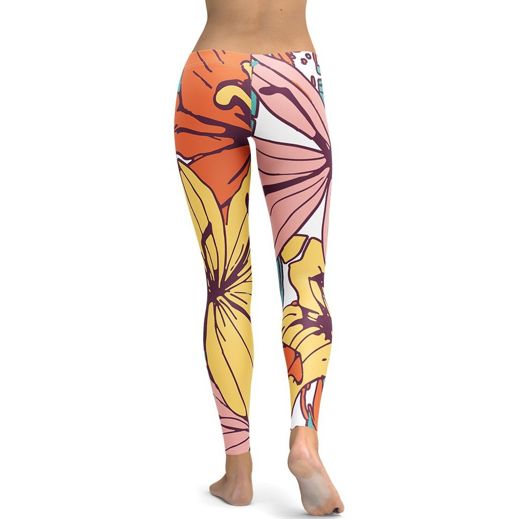 Flower Love Leggings - FiercePulse - Premium Workout Leggings - Yoga Pants