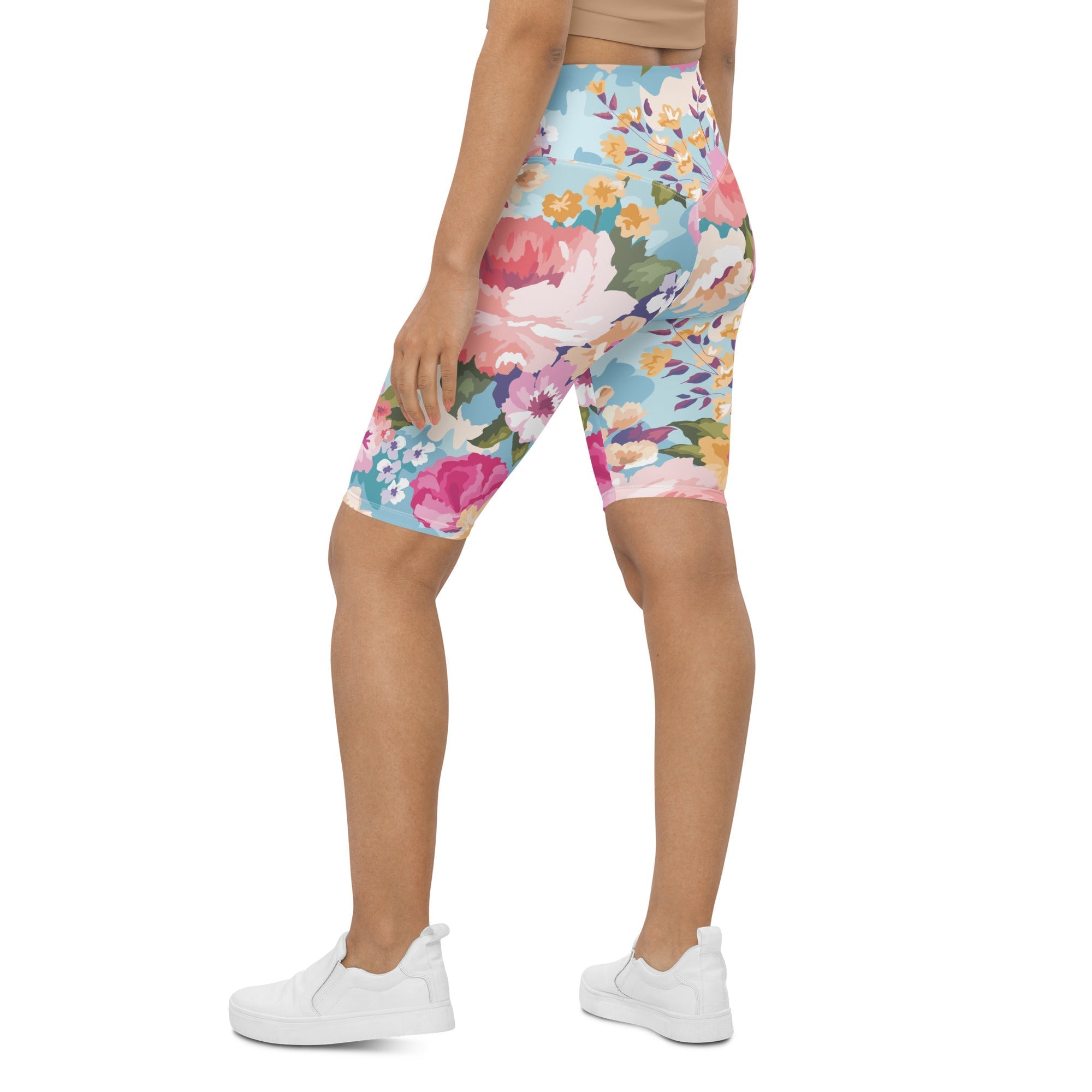Flower Power Biker Shorts